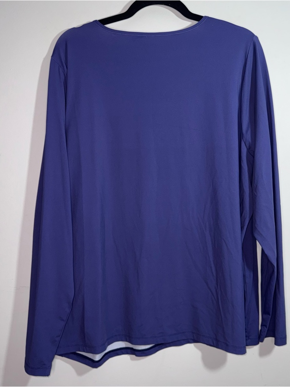 Lands’ End Womens 2X Long Rash Guard Swim Shirt Purple Floral UPF Beach - Picture 2 of 4